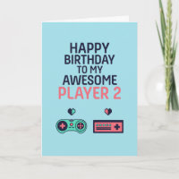 Gaming Video Game Player 2 Funny Gamer Birthday
