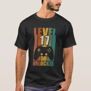 Gaming Vintage 17Th Birthday Gift 17 Year Old Boy T-Shirt