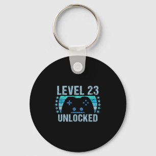 Gaming Vintage 23rd Birthday Gift 23 Year Old Boy Keychain
