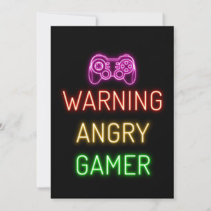 Gaming Warning Angry Gamer Save The Date