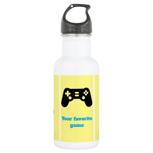 Gaming water bottle . (Front)