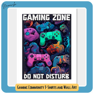 Gaming Zone Do Not Disturb Cool Gamer Gift Idea Photo Print