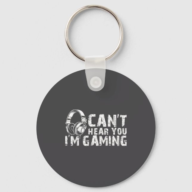 Gaming Zone Focus Gamer Tee Funny Quote  Keychain (Front)