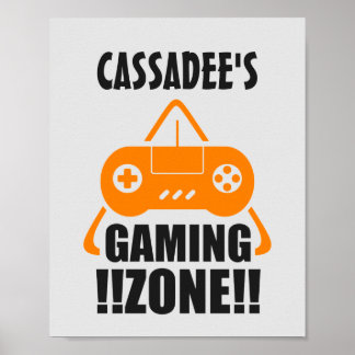 Gaming Zone Personalized Poster