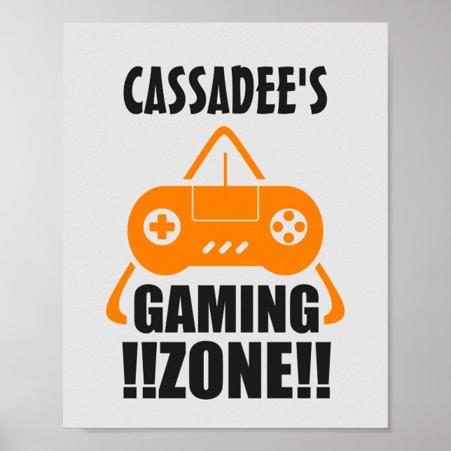 Gaming Zone Personalized Poster (Front)