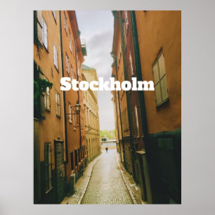 Gamla Stan, Stockholm Souvenir, Retro European Poster