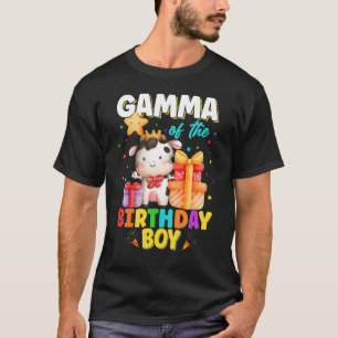 Gamma Of The Birthday Boy Cow Farm Animals Family T-Shirt