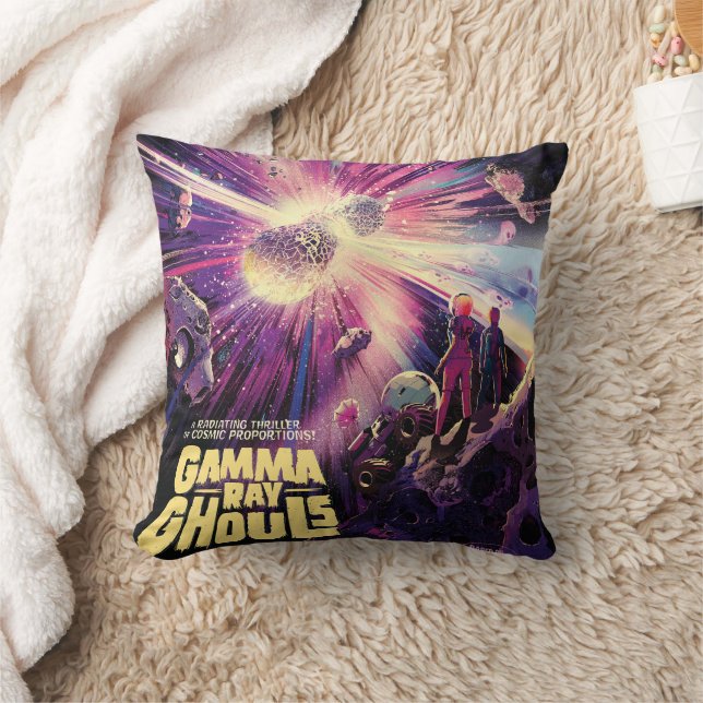 Gamma Ray Burst Pulsars Kilonova Cosmic Collision Throw Pillow (Blanket)