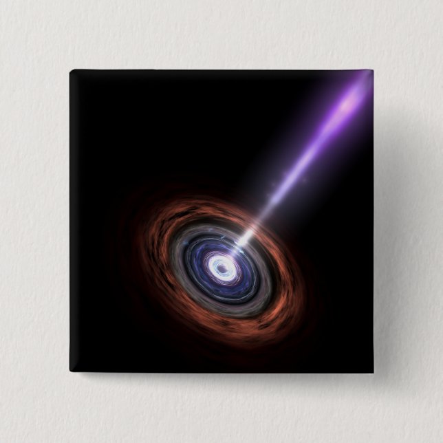 Gamma Rays in Galactic Nuclei 2 Inch Square Button (Front)