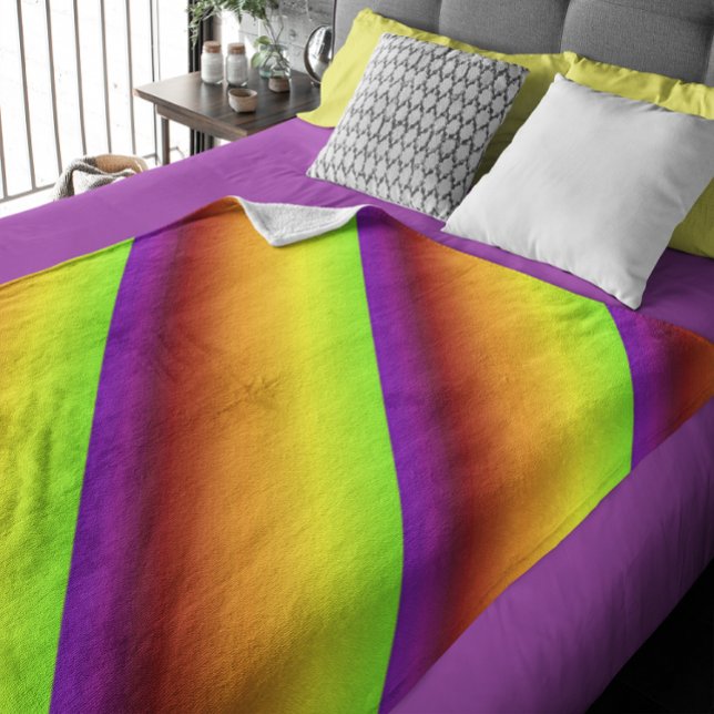 Gamme de couleurs diagonales Couverture en polaire (Spectrum of Diagonal Colors Fleece Blanket)