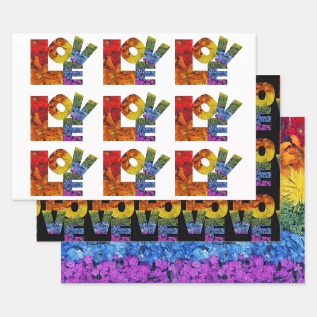 Gamme de feuilles de papier d'enveloppement floral (Lot)