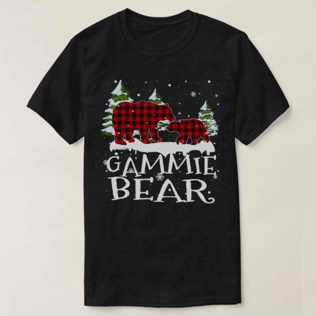 Gammie Bear Family Matching Christmas Pajamas Red  T-Shirt (Design Front)
