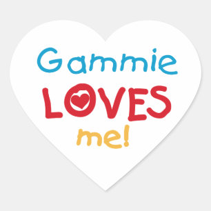 Gammie Loves Me T-shirts and Gifts Heart Sticker