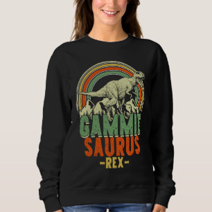 Gammiesaurus Rex Christmas Dinosaur Matching Famil Sweatshirt