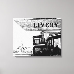 Gammons Gulch The Livery Western Town Canvas Print