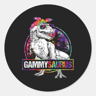 Gammysaurus Dinosaur Gammy Saurus Family Matching  Classic Round Sticker