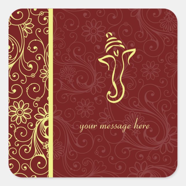 Ganapati Wedding Stickers (Front)