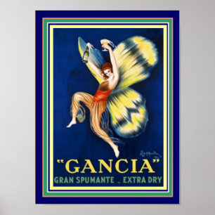 Gancia Ad Poster by Cappiello 12 x 16