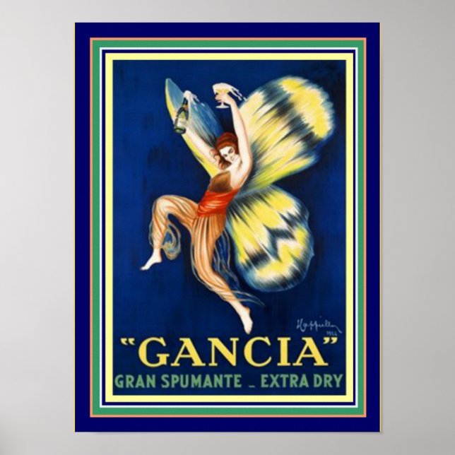 Gancia Ad Poster by Cappiello 12 x 16 (Front)