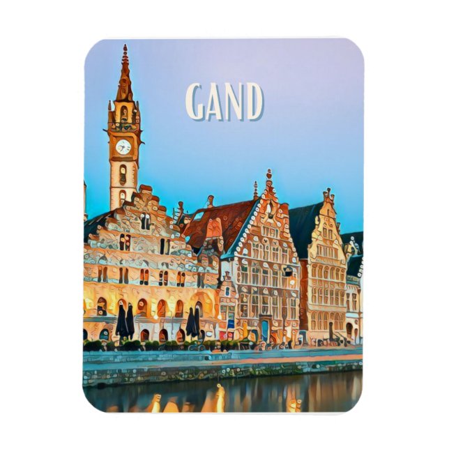 Gand Belgique Photo Vintage  Magnet (Vertical)