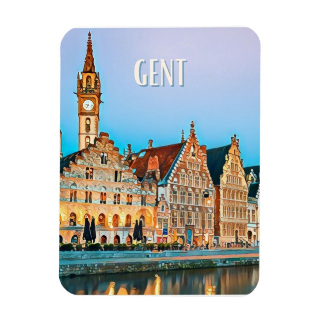 Gand Belgique Photo Vintage  Magnet (Vertical)