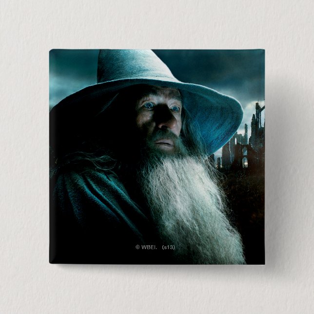 Gandalf at Dol Guldur 2 Inch Square Button (Front)