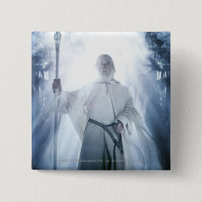GANDALF™ Glowing 2 Inch Square Button (Front)