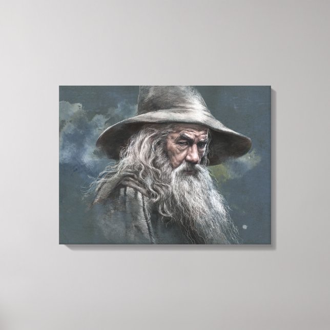 Gandalf Illustration Canvas Print (Front)