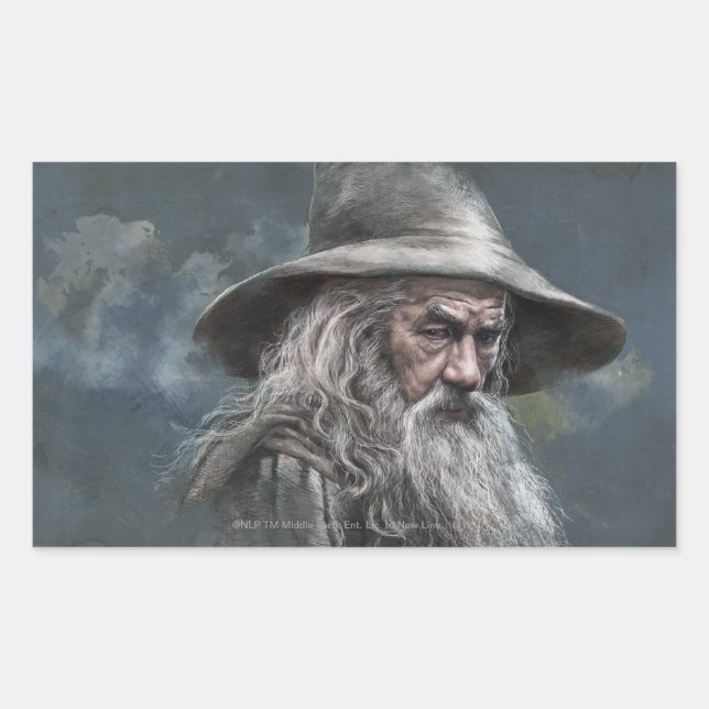 Gandalf Illustration Sticker (Front)