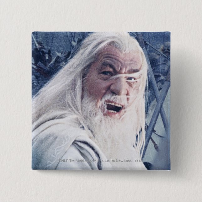 GANDALF™ In Battle 2 Inch Square Button (Front)