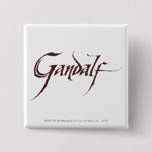 Gandalf Name Solid 2 Inch Square Button