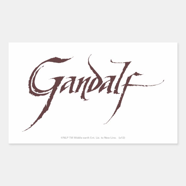 Gandalf Name Solid Sticker (Front)