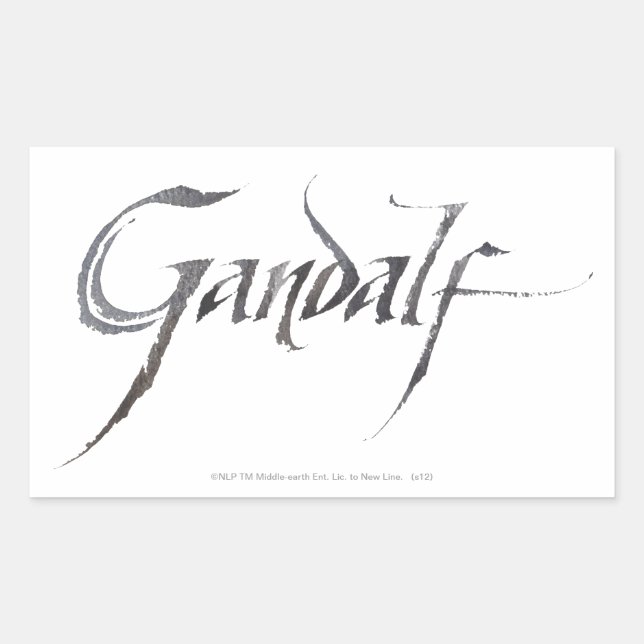 Gandalf Name Textured Sticker (Front)