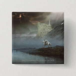 GANDALF™ Takes Hobbits to Guarded City 2 Inch Square Button