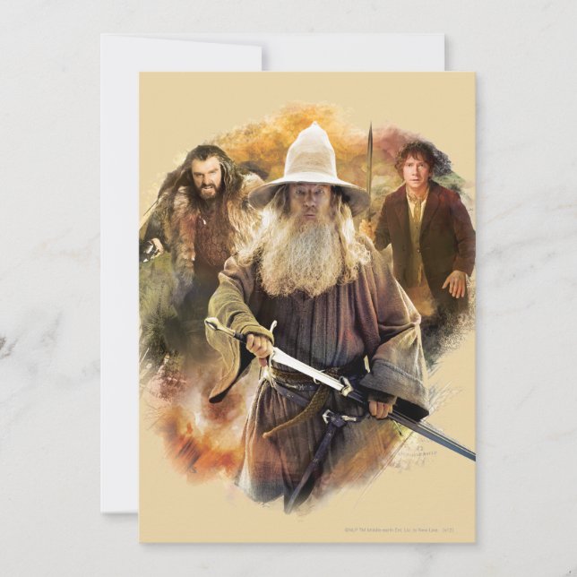 Gandalf, THORIN OAKENSHIELD™, & BILBO BAGGINS™ Invitation (Front)