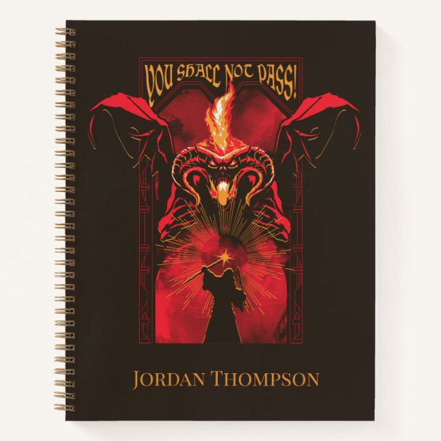 GANDALF™ Vs Balrog "You Shall Not Pass" Graphic Notebook (Front)