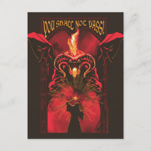 GANDALF™ Vs Balrog "You Shall Not Pass" Graphic Postcard