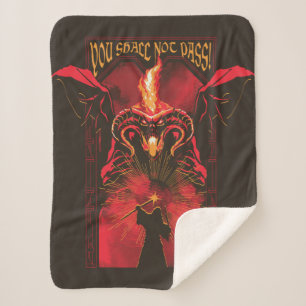 GANDALF™ Vs Balrog "You Shall Not Pass" Graphic Sherpa Blanket