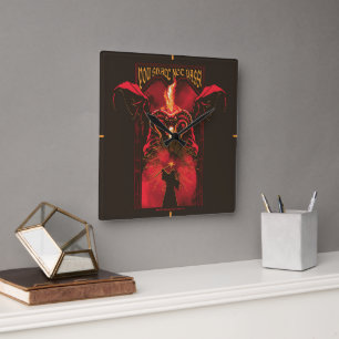 GANDALF™ Vs Balrog "You Shall Not Pass" Graphic Square Wall Clock