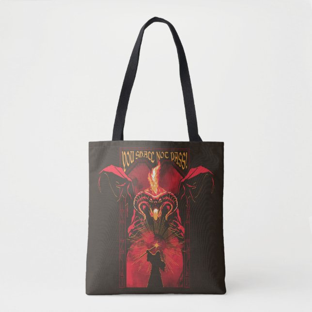 GANDALF™ Vs Balrog "You Shall Not Pass" Graphic Tote Bag (Front)