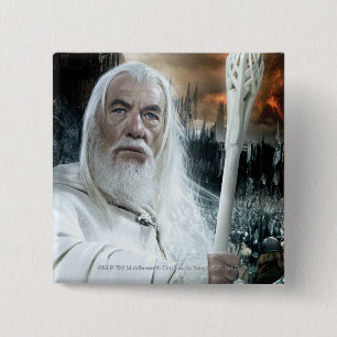 GANDALF™ with Staff 2 Inch Square Button
