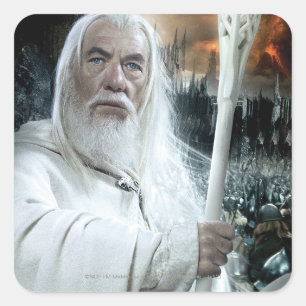 GANDALF™ with Staff Square Sticker