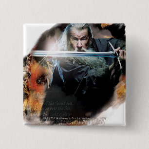 Gandalf With Sword In Battle 2 Inch Square Button