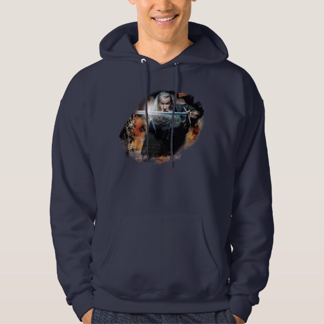 Gandalf With Sword In Battle Hoodie (Front)