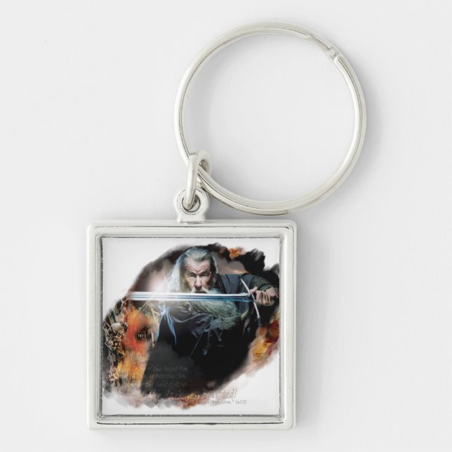 Gandalf With Sword In Battle Keychain (Front)