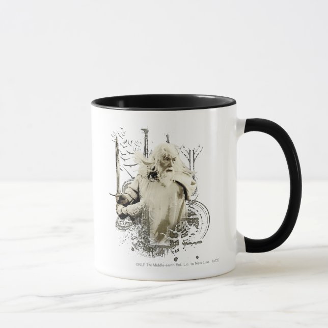 GANDALF™ with Sword Vector Collage Mug (Right)