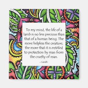 Gandhi Animal Quote Magnet
