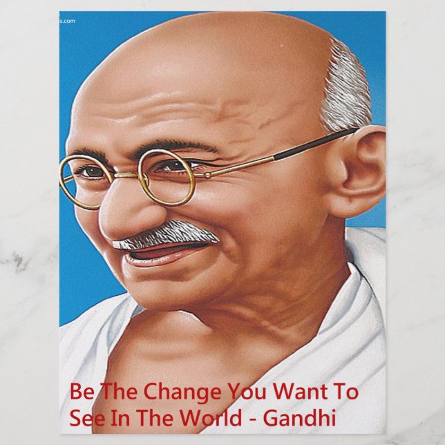 Gandhi & Be The Change Quote (Front)