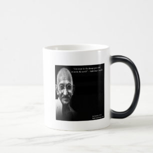 Gandhi Be The Change Wisdom Quote Magic Mug