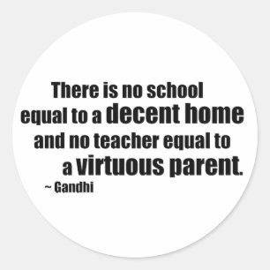 Gandhi Homeschool Classic Round Sticker